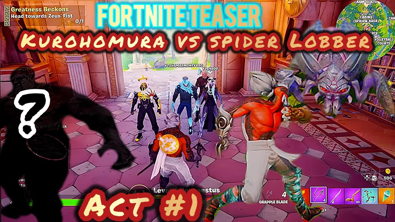 Kurohomura Back in Greek Times Finds Familiar Faces and Foes…| Fortnite (Music by @okweapons) Act #1