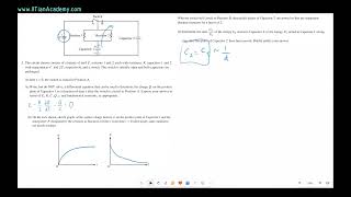 AP Physics  C: E& M Algebra Based 2023 FRQ Video Solution set 1 Q3d