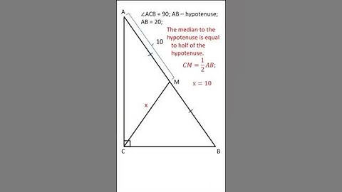 Median to the Hypotenuse. Right Triangle.