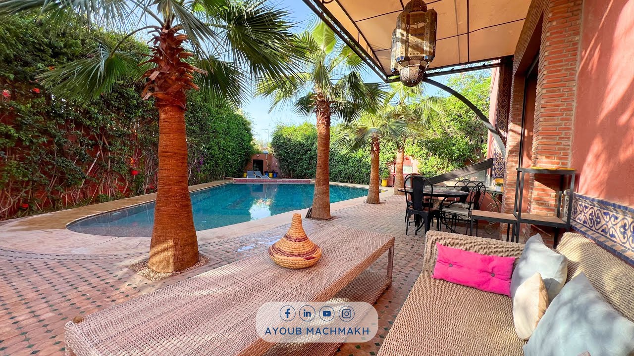 فيلا في مراكش 🏠 للكراء اليومي 📍تارگة  (5 غرف )