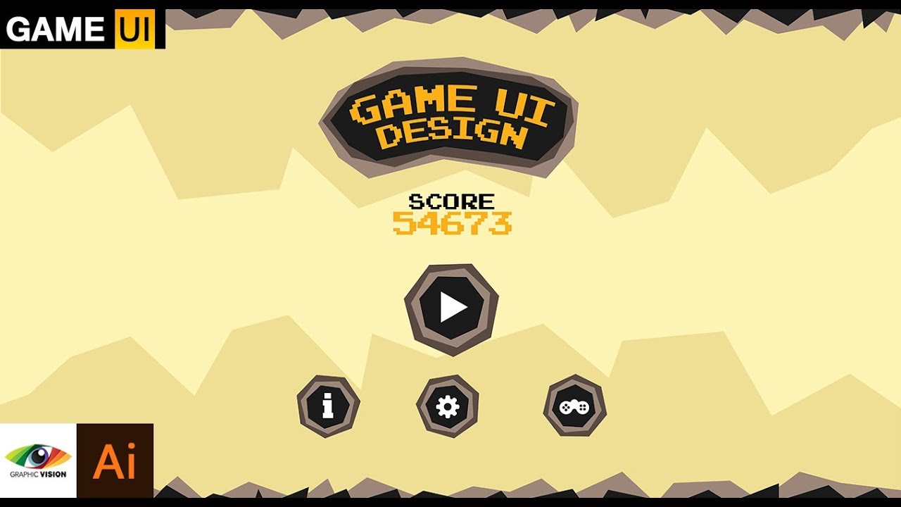 Design Easy Game Ui Buttons In Adobe Illustrator Mobile Game Menu Adobe Tutorials