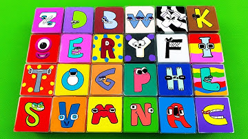 Alphabet Lore - Looking A-Z SLIME Coloring with Square! Satisfying Videos ASMR