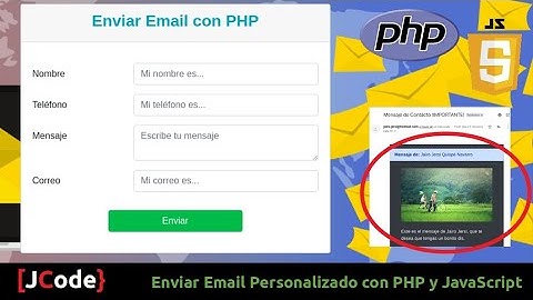Enviar emails personalizados con PHP y JavaScript 😎💚