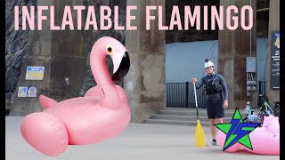 Taking a GIANT pool float down Class IV whitewater (Columbus, GA)