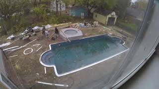 Fiberglass pool install timelapse: part 2