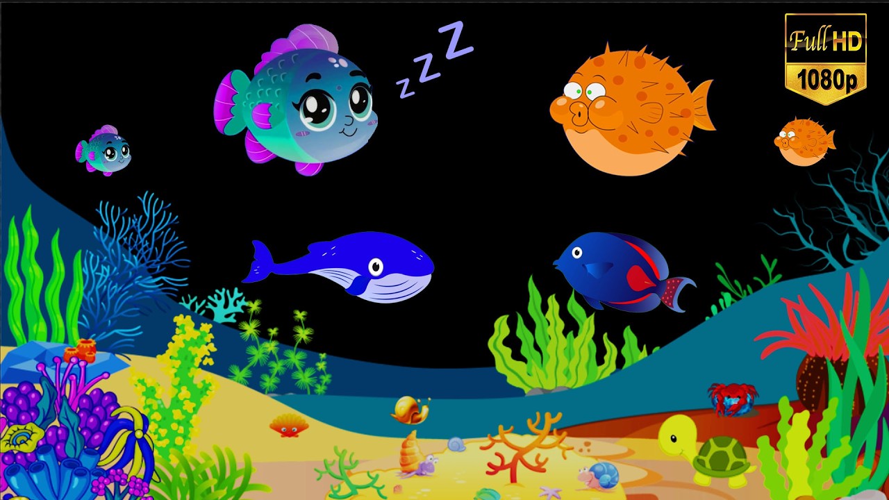 Lullaby Baby 💤 Fish and Calming Undersea Animation 🐟🐠 Baby sleep music [Super Lullaby Songs]