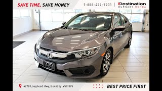P10873A 2018 HONDA CIVIC SEDAN EX GREY