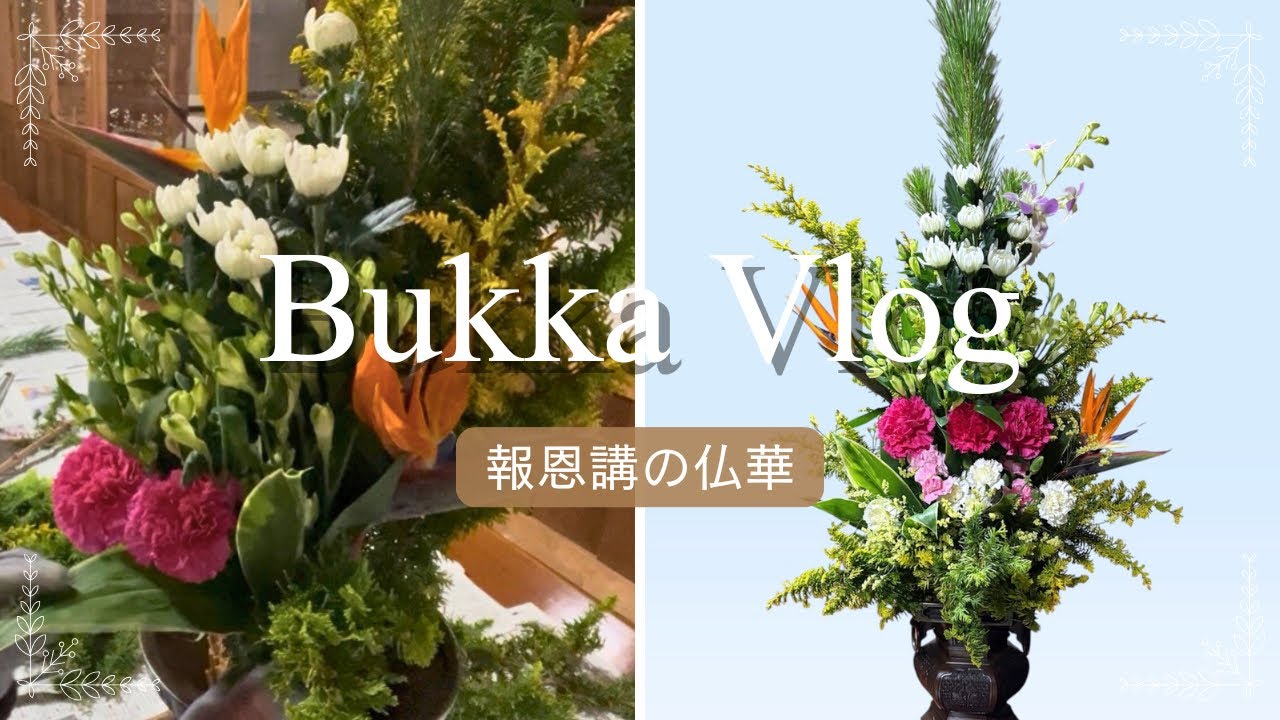 報恩講の仏華vlog① Traditional BuddhistFlowers in Japan | Houonkou