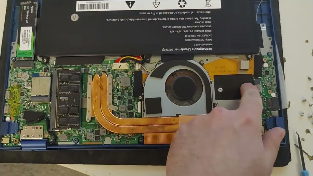Разбор ноутбука Irbis BlizzardBook 14N (14NBC0002) добавление SSD ...