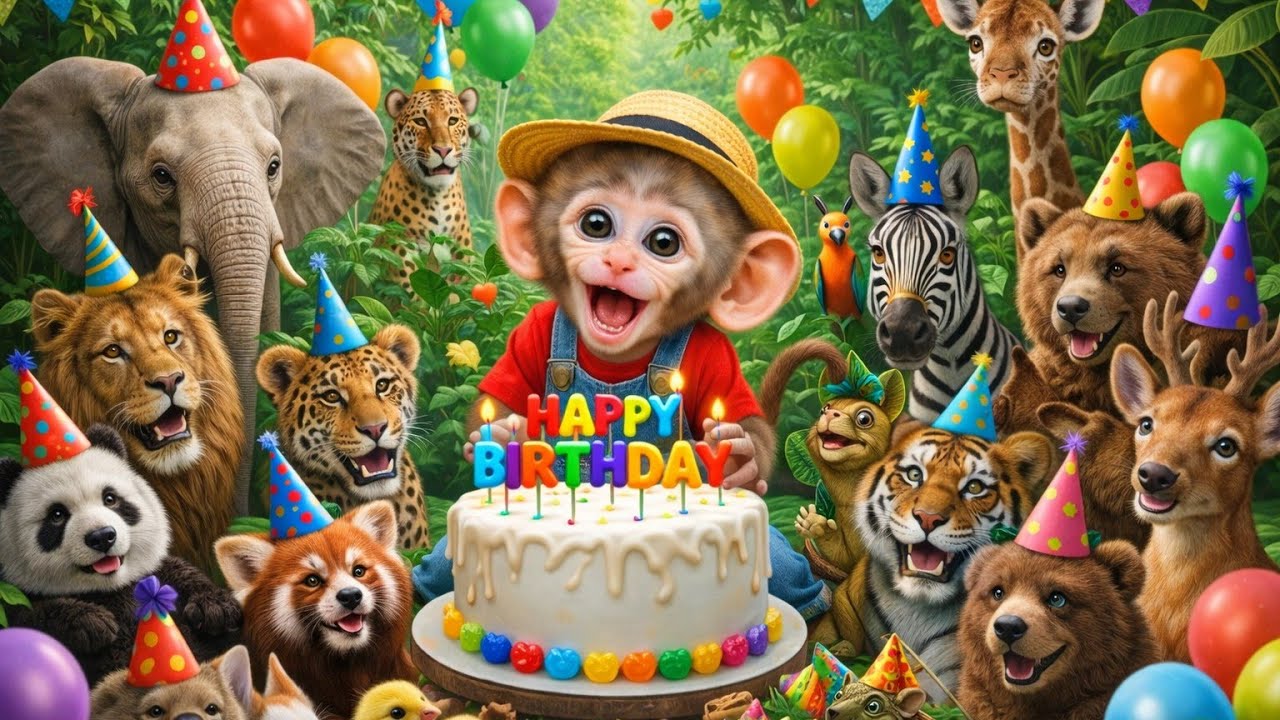 Monkey's B'day Celebration in the house ✨🍾🎀🎁