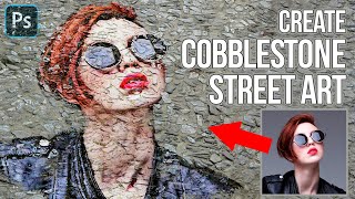 Photoshop: How to Create Cobblestone STREET ART from Photos screenshot 3