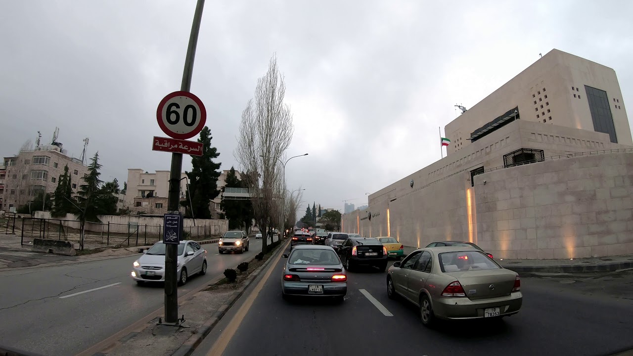 الطريق من وسط البلد الى جبل عمان حتى الدوار السابع بتاريخ  7-1-2020