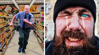 Father Of 4 Struggles To Pay Grocery Bill, Looks Up And Sees Cop Coming Towards Him