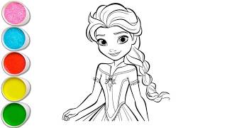Drawing Elsas Face Hair And Dress Frozen Character Tutorial