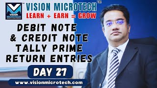Debit Note &amp; Credit Note 📑 Tally Prime Return Entries