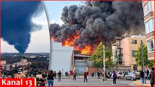 Großbrand in russischem Industriewerk in Rostow am Don – dichter Rauch hüllt Stadt ein