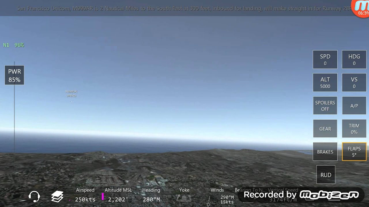 Infinite Flight Multiplayer Crosswind Landing