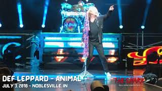 Def Leppard doing "Animal" in Noblesville, IN on July 3, 2018