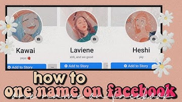how to one name on facebook in two ways