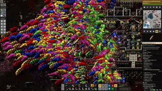 Factorio massive biters attack.
