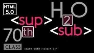 subscript superscript html lecture 7