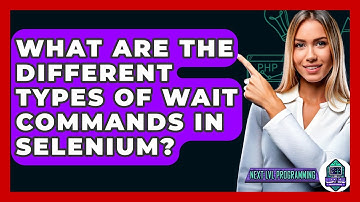 What Are The Different Types Of Wait Commands In Selenium? - Next LVL Programming