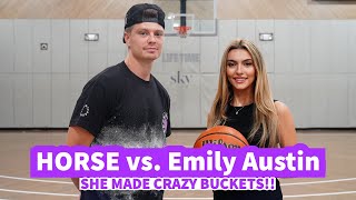 HORSE vs Emily Austin She Made CRAZY Buckets