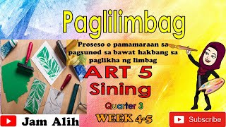 ART 5: 'PROSESO O PAMAMARAAN NG PAGLILIMBAG' (Quarter 3, Week 4-5)
