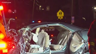 Hartford crash leaves 4 hospitalized, including 2 teens and a child