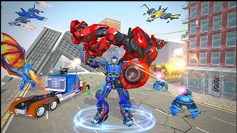 Optimus Prime Multiple Transformation Jet Robot Car Game 2020 - Android Gameplay