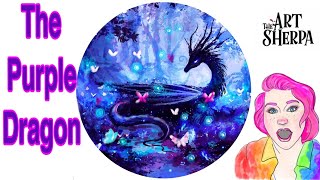 How to paint a Magical Fantasy Dragon Live Streaming tutorial | TheArtSherpa