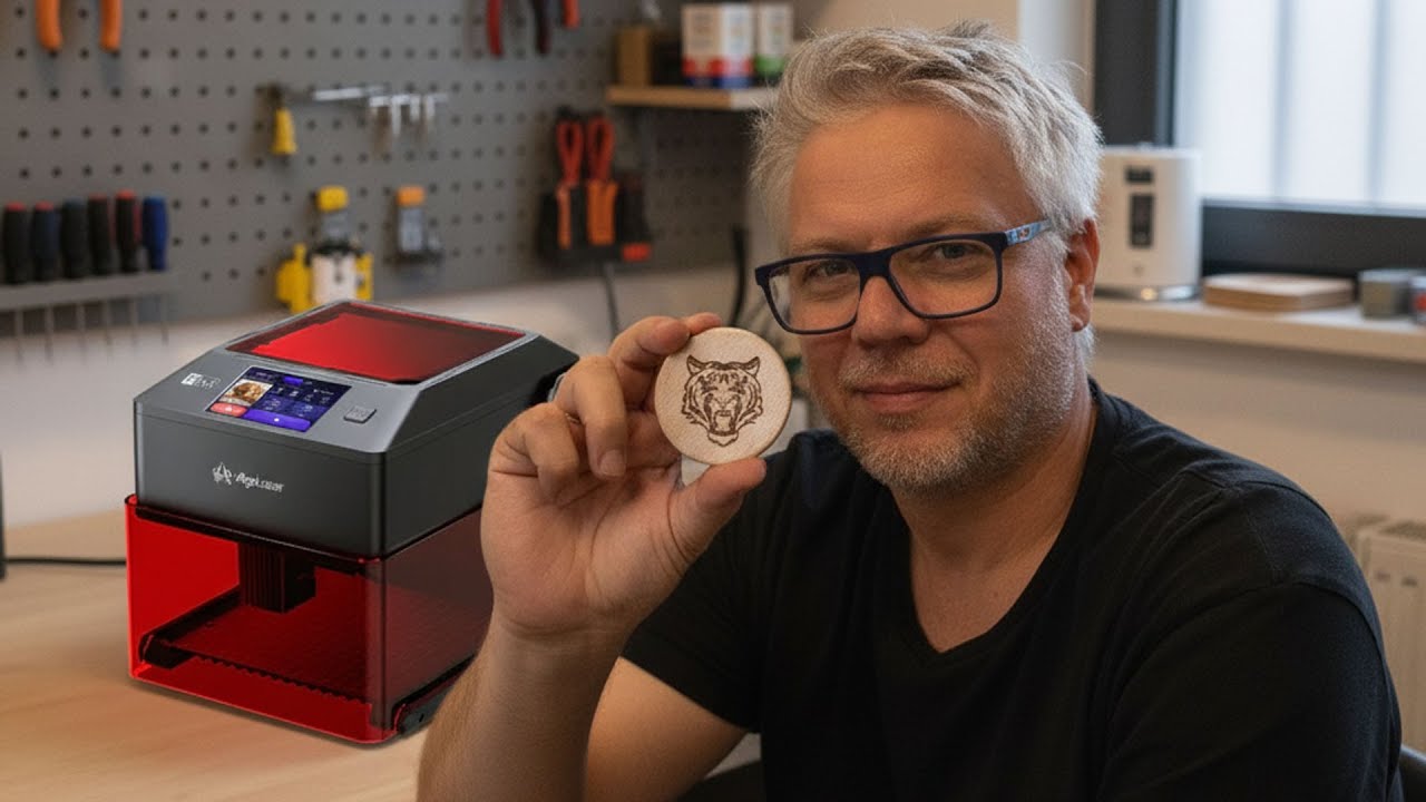 I'll show you how it works. This is the AlgoLaser Pixi.