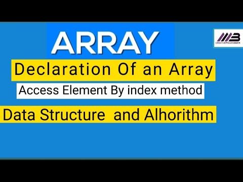 Declaration of  Array #12 |  Acces Array element by index method | Array