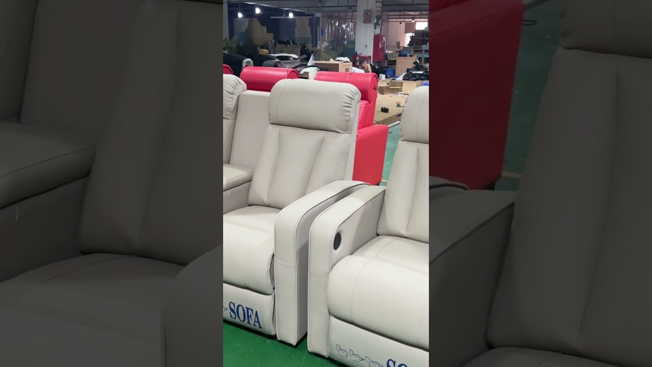 small size home theater sofa with center console, 2-seat, good for small home cinema!