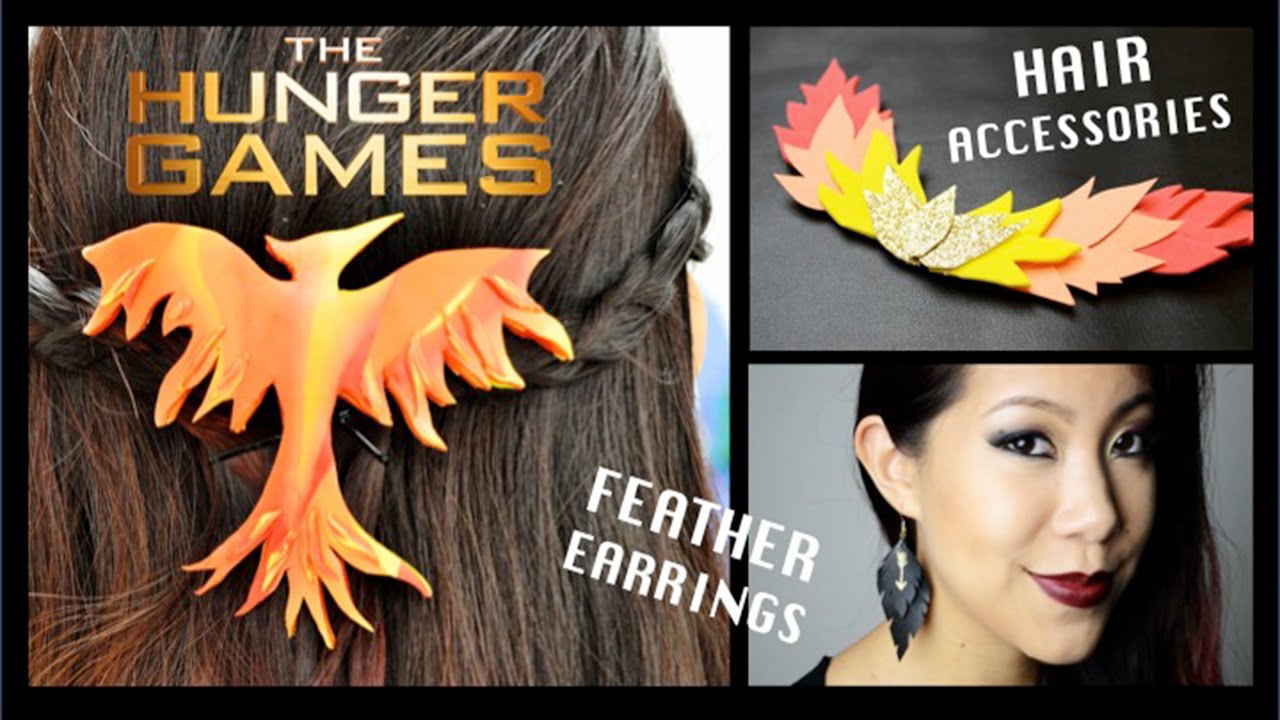 overskridelsen Forladt kort DIY The Hunger Games Accessories [Hair Clips & Feather Earrings] - YouTube