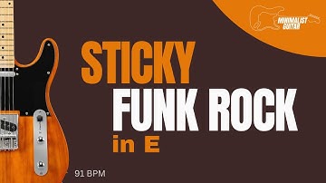 Sticky Funk Rock | Backing Track Jam in E MINOR | 91 BPM