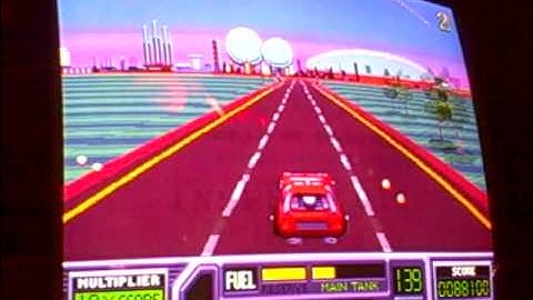 Atari RoadBlasters Arcade Game in action, Rally 1-4