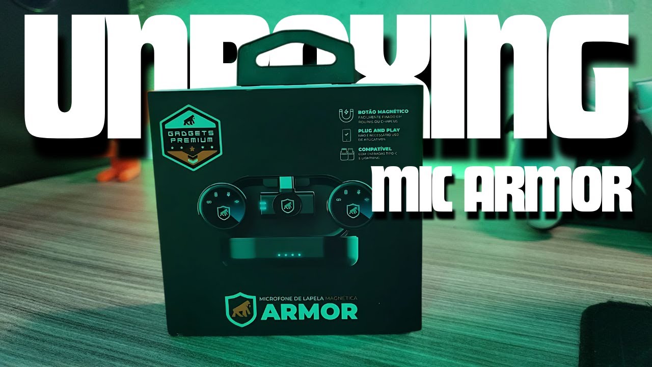 Microfone Moeda MICROFONE DE LAPELA ARMOR GSHIELD SEM FIO - UNBOXING E TESTE - YouTube