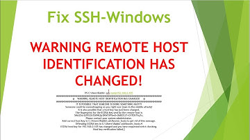 Fix SSH   WARNING REMOTE HOST IDENTIFICATION HAS CHANGED! Windows