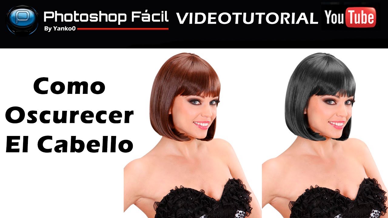 Oscurecer el cabello Photoshop by @yanko0 tutorial systems