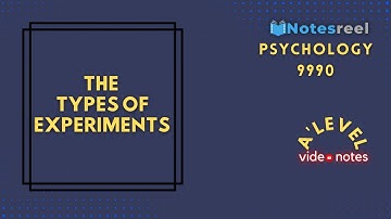 The Types Of Experiments | A Level Notes Psychology 9990