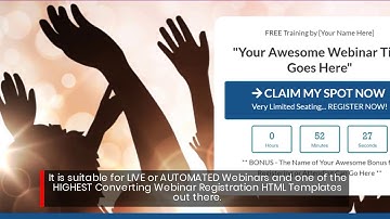 HTML Template Pages -  FREE Webinar Registration Template Available For Download