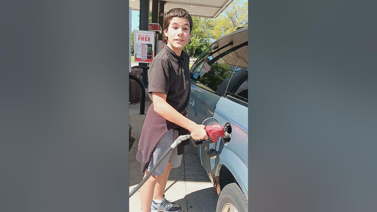 How i fill my gas tank with my passenger son s riding with youtube