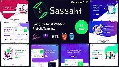 Sassaht - SaaS, Startup & WebApp Prebuilt Template | Themeforest Website Templates and Themes