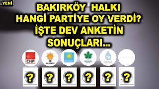 Yeni̇ Yarın Bir Erken Genel Seçim Olursa Bakırköy Halkı Hangi Partiye Oy Verecek