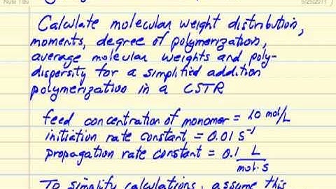 Polymerization in a CSTR Part 3