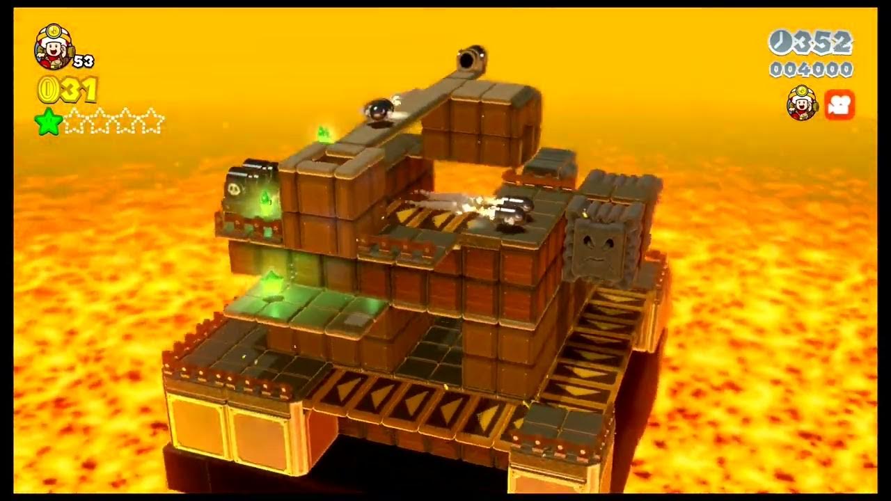 SÚPER MARIO 3D WORLD MUNDO CastilloCapitan Toad 100 gameplay 