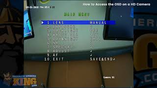 TUTORIAL - How to access the OSD on a HD camera