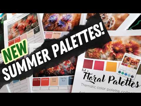 NEW Summer Color Palettes! 🌾 Montana Wildflowers + Color DNA Charts | Adult Coloring Inspiration