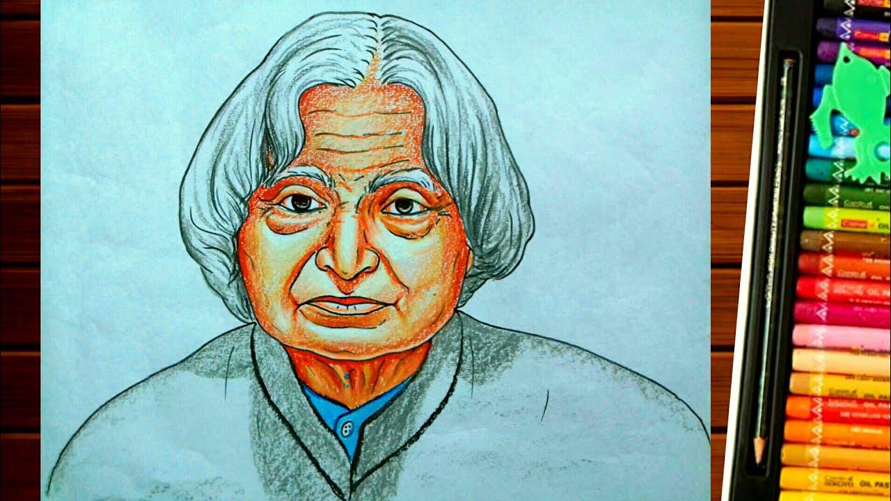 APJ Abdul Kalam drawing / Drawing of Kalam / How to draw Abdul Kalam step  by step / coloured pencil - YouTube